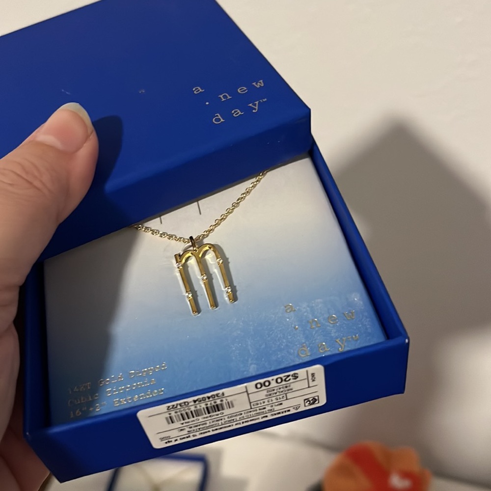 New! A new day CZ necklace. Initial M - Picture 4 of 4